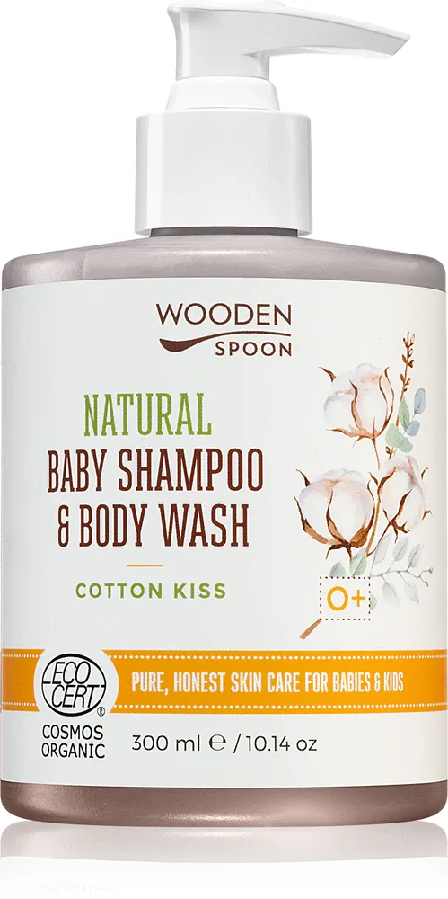 WoodenSpoon Natural - Шампунь и гель для душа для детей 2 в 1, 300 мл