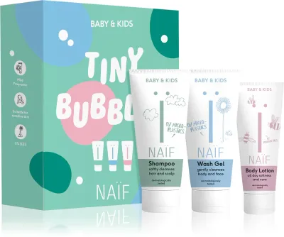 Naif Baby & Kids Tiny Bubbles - Подарочный набор для детей с рождения