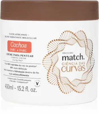 oBoticário Match. Science of Curves - Бальзам для волос: уход без смывания для легкого расчесывания волос, 450 мл