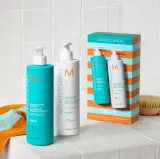 Moroccanoil Repair Shampoo & Conditioner Duo - набор для волос, поврежденных химическими процедурами, 2 мл — фото 2