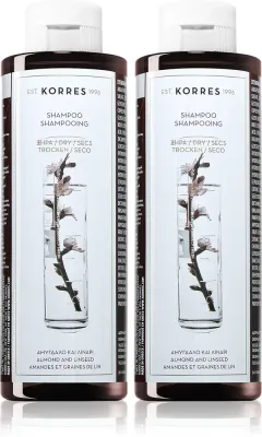 Korres Almond & Linseed - Шампунь для сухих и поврежденных волос удобная упаковка, 2 мл