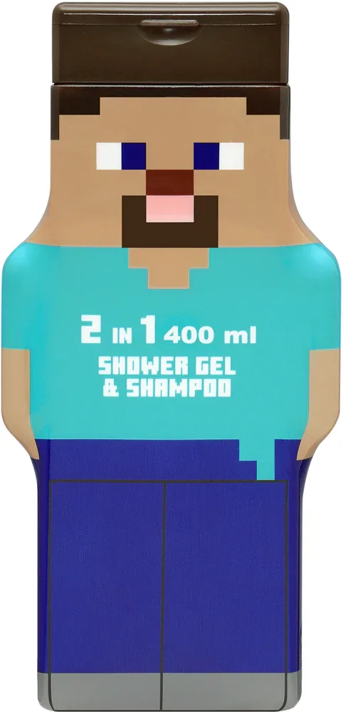 Гель для душа и шампунь Minecraft детский, для всех типов волос, 400 мл