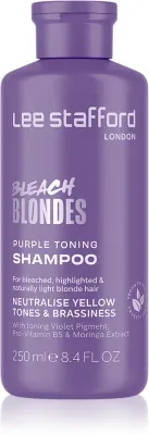 Lee Stafford Bleach Blondes Toning Shampoo - шампунь для волос блонд, нейтрализующий желтоватые оттенки, 250 мл