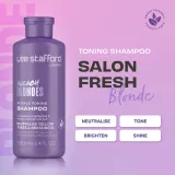 Lee Stafford Bleach Blondes Toning Shampoo - шампунь для волос блонд, нейтрализующий желтоватые оттенки, 250 мл — фото 3