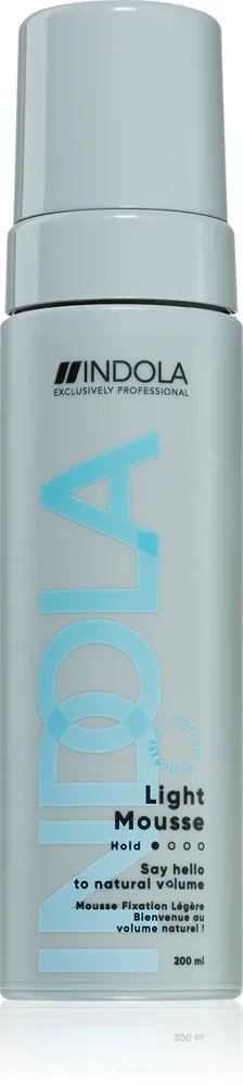 Мусс для укладки волос Indola Light Mousse для объёма, с термозащитой, 200 мл