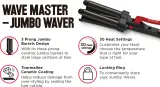 Плойка для волос Revlon Beauty Wave Master Jumbo тройная, с турмалиновым покрытием, 1 шт — фото 3