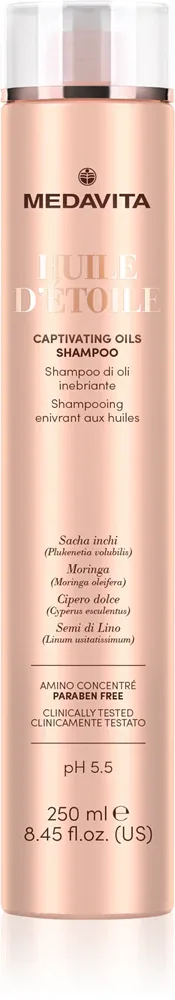 Medavita Huile d'Étolle Captivating Oils Shampoo - Шампунь для придания блеска и смягчения волос, 250 мл