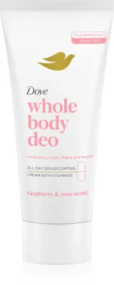 Дезодорант-крем для всего тела Dove Raspberry Rose с молочной кислотой, с ароматом малины и розы, 75 мл