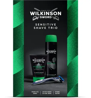 Wilkinson Sword Sensitive Shave Trio - Подарочный набор для бритья