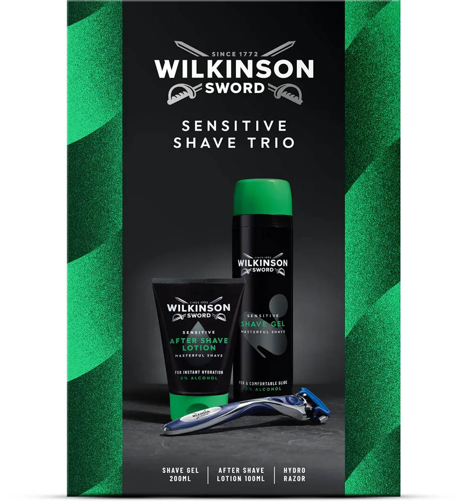 Wilkinson Sword Sensitive Shave Trio - Подарочный набор для бритья