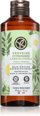 Гель для душа Yves Rocher Lemon Verbena Chamomile Flower с ромашкой и пребиотиками, аромат цитрусовой вербены, zapachy Lemon Verbena & Chamomile Flower 400 мл