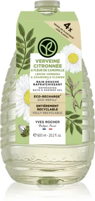 Гель для душа Yves Rocher Lemon Verbena Chamomile Flower с ромашкой и пребиотиками, аромат цитрусовой вербены, zapachy Lemon Verbena & Chamomile Flower 600 мл