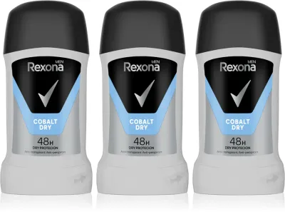 Rexona Cobalt - удобная упаковка дезодорантов в стике, 3 мл