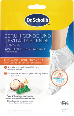 Маска для ног Scholl Pedimask Soothing Revitalizing, успокаивающая, с охлаждающим эффектом, 1 пара