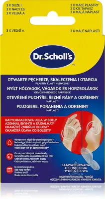 Пластырь гидроактивный Scholl Dr. Scholl's Open Blisters, Cuts and Abrasions, для мозолей и ссадин, прозрачный, 2 упаковки по 3 шт
