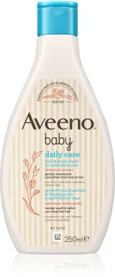 Гель для мытья тела и волос Aveeno Baby Daily Care детский, с экстрактом овса, для новорождённых, 250 мл