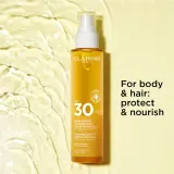 Clarins Sun Care Glowing Oil - Сухое масло для волос и тела SPF 30, 150 мл — фото 2