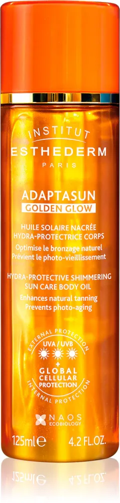Institut Esthederm Adaptasun Golden Glow - Блестящее масло с высокой защитой от УФ-лучей, 125 мл