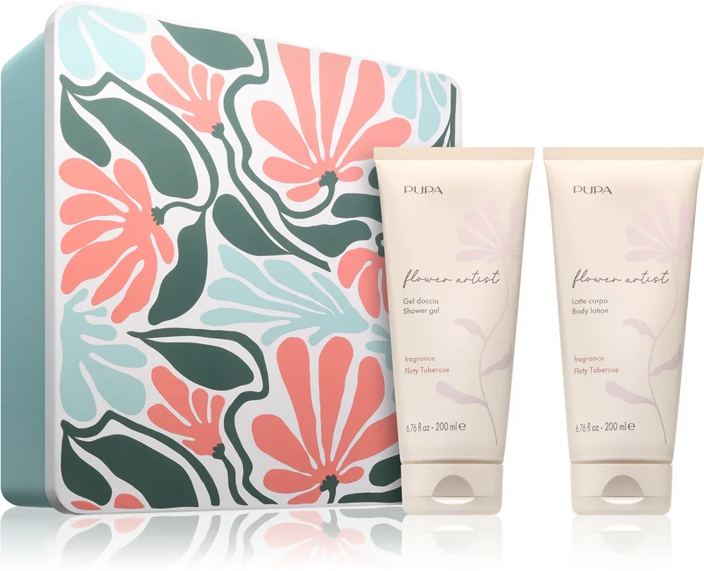 PUPA Milano Flower Artist Kit - Подарочный набор для тела с ароматом игривой туберозы z zapachem Flirty Tuberose, 1 шт