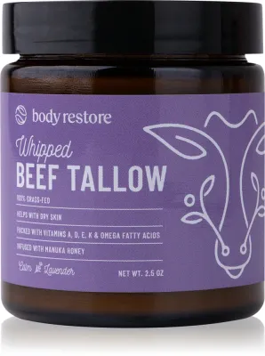 Бальзам для тела Body Restore Whipped Beef Tallow Balm Lavender взбитый, с лавандой, 73 мл