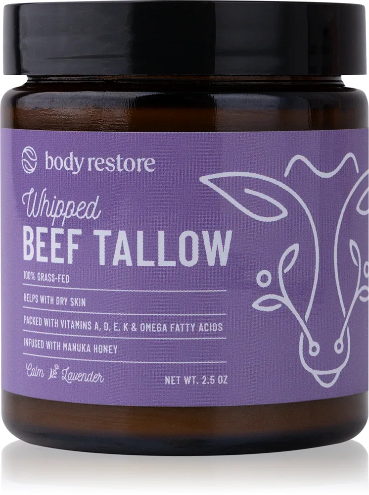 Бальзам для тела Body Restore Whipped Beef Tallow Balm Lavender взбитый, с лавандой, 73 мл