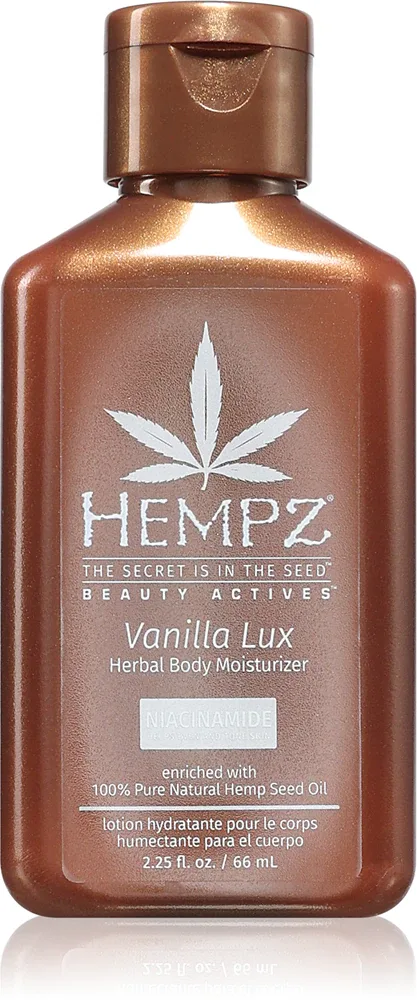 Молочко для тела HEMPZ Vanilla Lux увлажняющее, с ванильным ароматом