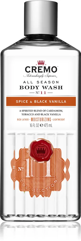 Гель для душа Cremo Spice Black Vanilla Body Wash мужской, увлажняющий, 473 мл