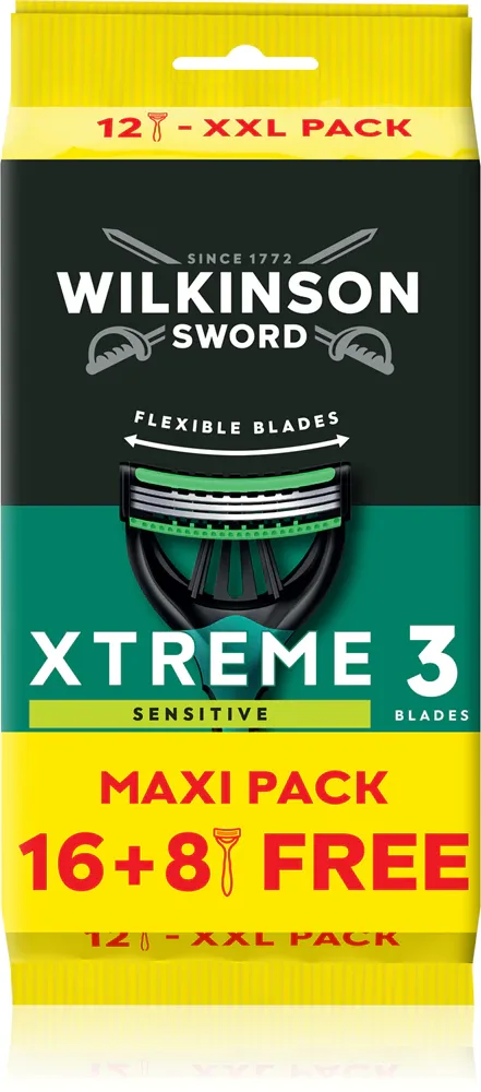 Бритвенный станок Wilkinson Sword Xtreme 3 Sensitive со сменными головками и увлажняющей полосой