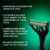 Бритвенный станок Wilkinson Sword Xtreme 3 Sensitive со сменными головками и увлажняющей полосой — фото 2