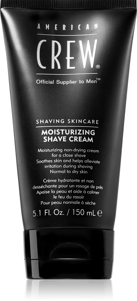 American Crew Shave & Beard Moisturizing Shave Cream - Увлажняющий крем для бритья для нормальной и сухой кожи, 150 мл
