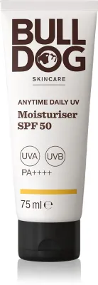 Bulldog Anytime Daily UV Moisturiser - Увлажняющий крем SPF 50, 75 мл
