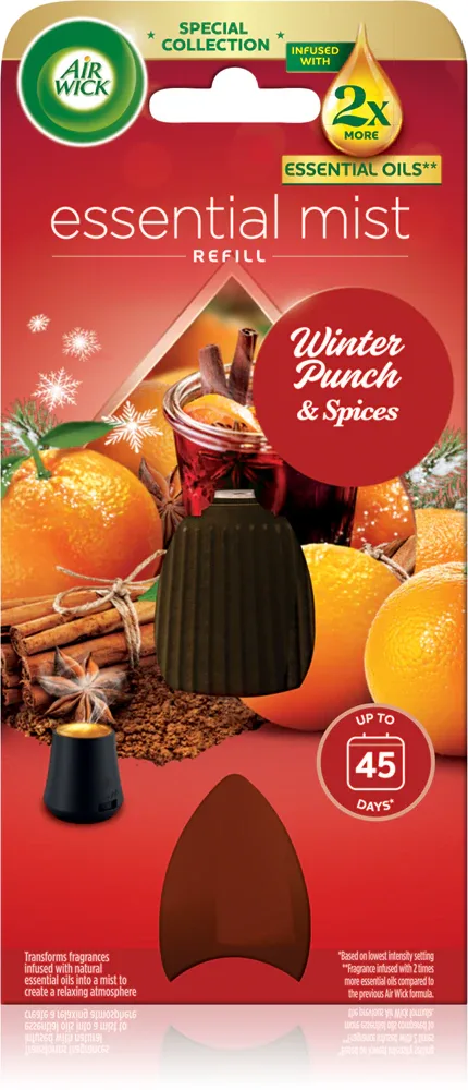 Air Wick Essential Mist Winter Punch & Spices - Наполнение для диффузоров, 20 мл