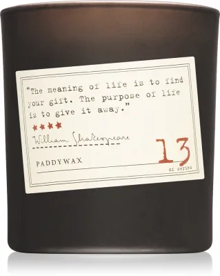 Paddywax Library William Shakespeare - духовая свеча, 184 г