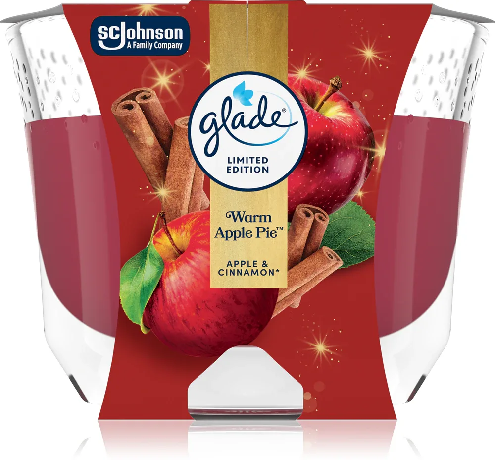 GLADE Warm Apple Pie - Ароматическая свеча, 204 г