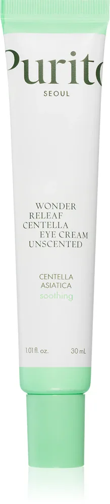 Purito Wonder Releaf Centella Eye Cream Unscented - Легкий крем для глаз против отеков и темных кругов, 30 мл