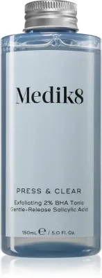 Medik8 Press & Clear - Тоник, который мягко отшелушивает, обеспечивает постепенное высвобождение, 150 мл, 150 мл (MDK03638)