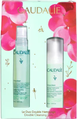 Caudalie Vinoclean Double Cleansing Duo - Праздничный подарочный набор глубоко очищающей косметики