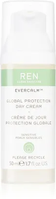 REN Evercalm Global Protection - Увлажняющий защитный крем с омолаживающим действием для чувствительной кожи, 50 мл