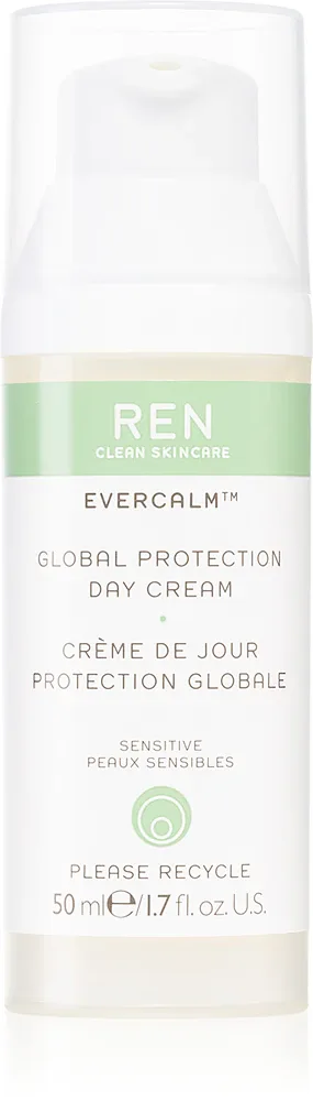 REN Evercalm Global Protection - Увлажняющий защитный крем с омолаживающим действием для чувствительной кожи, 50 мл