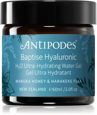 Antipodes Baptise H₂O Ultra-Hydrating Water Gel - Легкий гелевый увлажняющий крем для лица, 60 мл