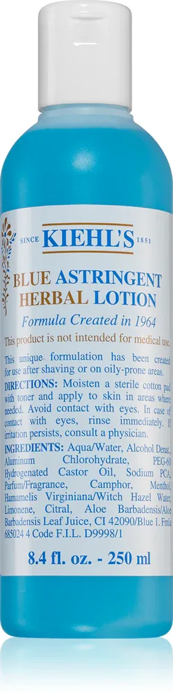 Kiehl's Blue Herbal Astringent Lotion - Тоник для жирной и проблемной кожи, 250 мл