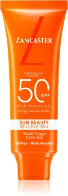 Lancaster Sun Sensitive Oil-Free Milky Fluid - Солнцезащитный флюид для лица SPF 50, 50 мл