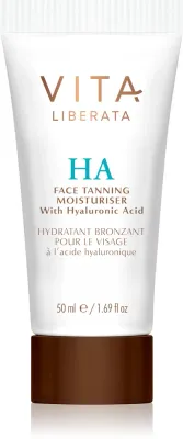 Vita Liberata Face Tanning Moisturiser with Hyaluronic Acid - Увлажняющий крем для лица с эффектом загара, 50 мл
