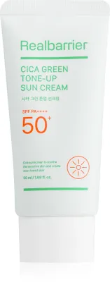 Real Barrier Cica Green Tone-Up Sun Cream - Увлажняющий солнцезащитный крем SPF 50+, 50 мл