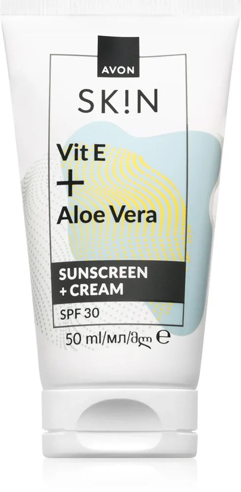 Avon Sk!n Vit E + Aloe Vera - Крем для лица SPF 30, 50 мл