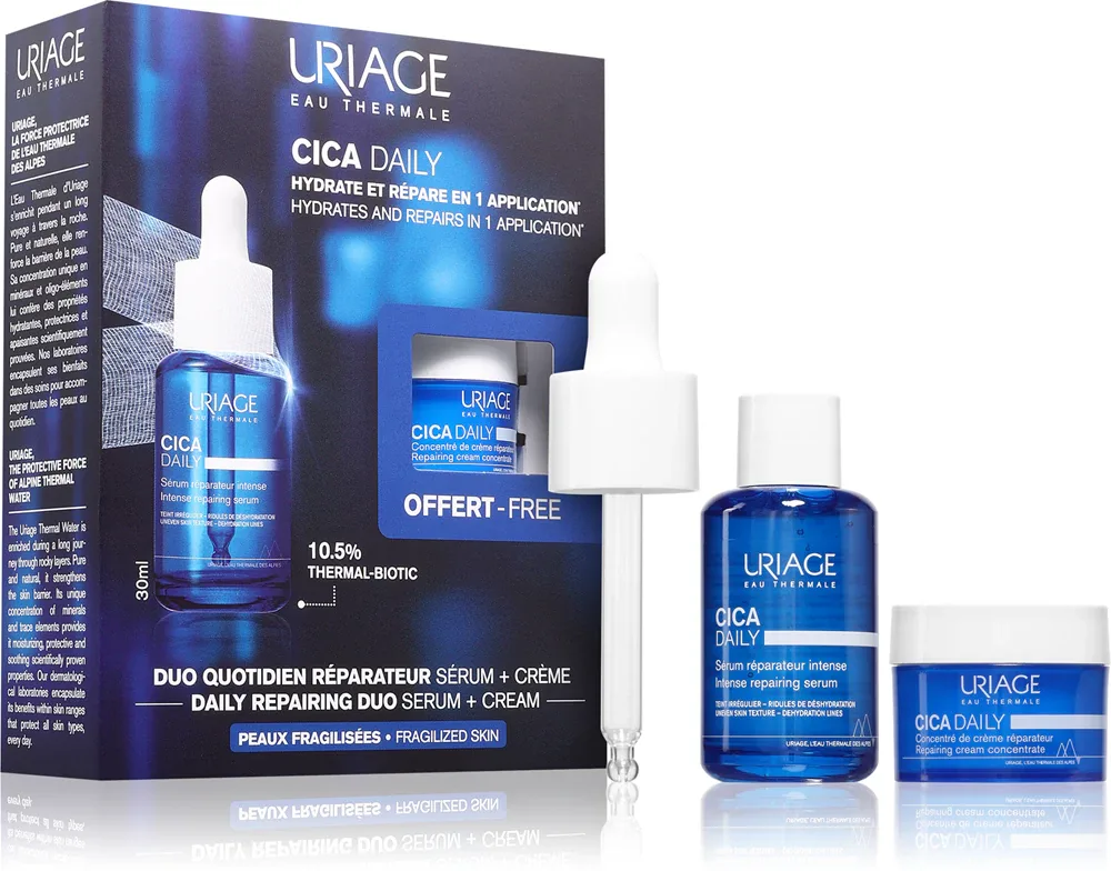 Uriage Cica Daily Daily Repairing Duo - инновационный увлажняющий набор для ослабленной кожи