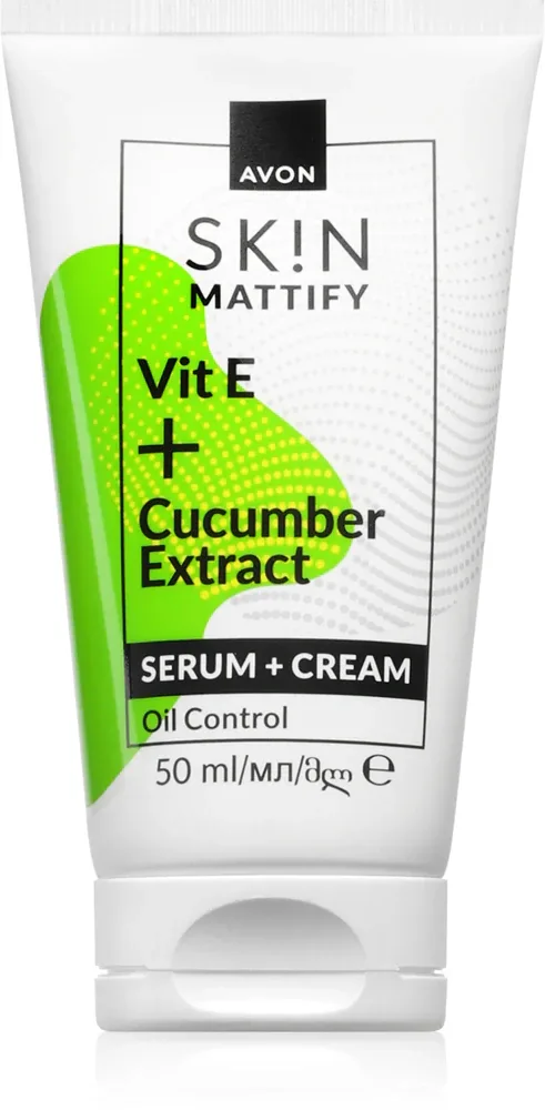 Avon Mattify Vit E + Cucumber Extract - крем 2 в 1, 50 мл