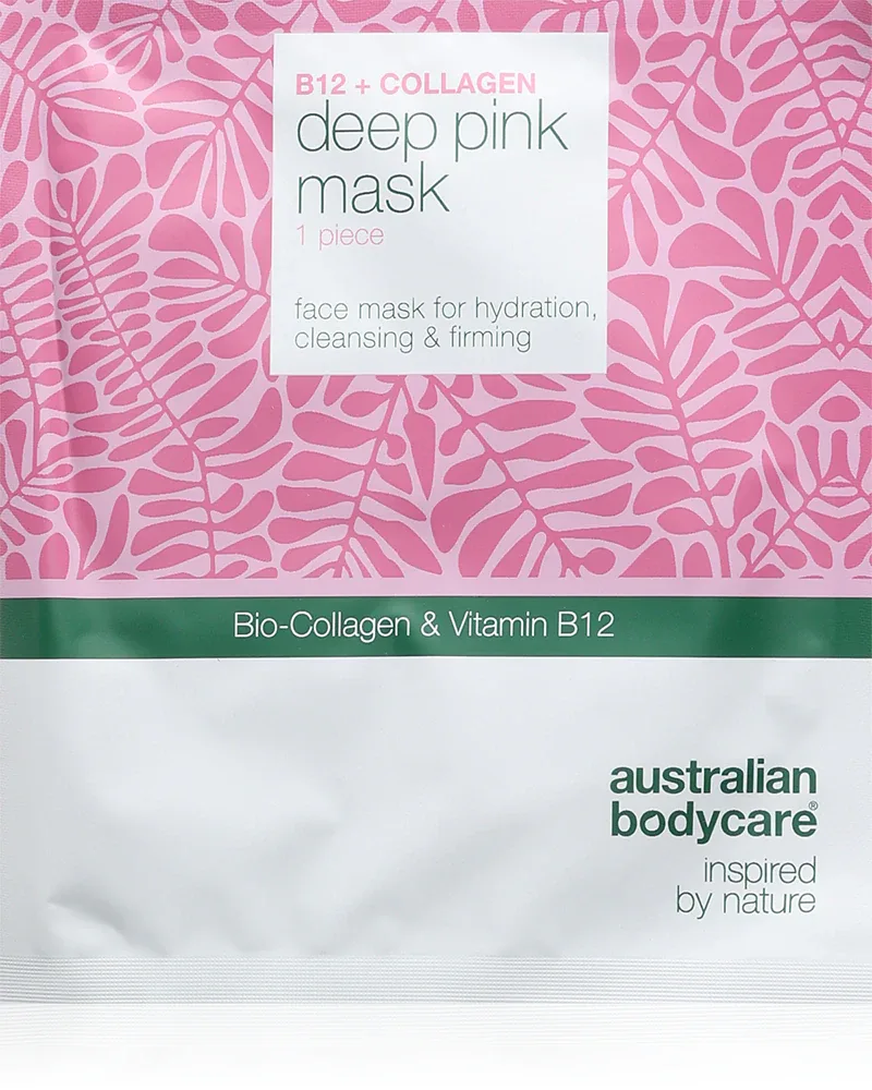 Маска для лица Australian Bodycare B12 + Collagen тканевая, увлажняющая, с коллагеном, 1 шт