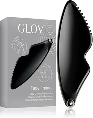 Массажёр для лица GLOV Face Trainer гуаша, с охлаждающим роликом, цинковый сплав, 1 шт