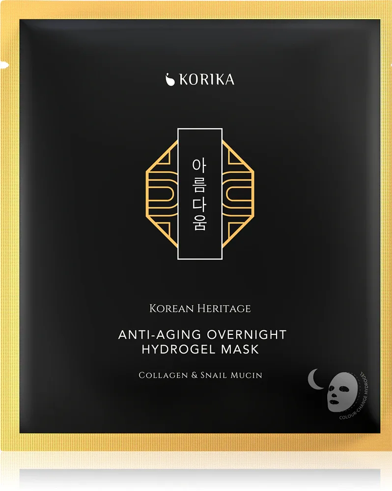 KORIKA Korean Heritage Collagen & Snail Mucin - Гидрогелевая маска против старения, 34 г